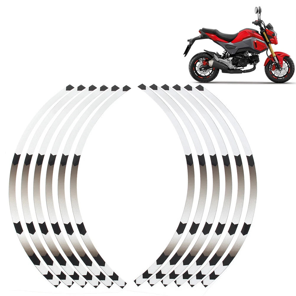 For HONDA MSX 125 Grom MSX125 SF 12-22 RIM WHEEL STRIPES DECALS TAPE STICKERS Wh