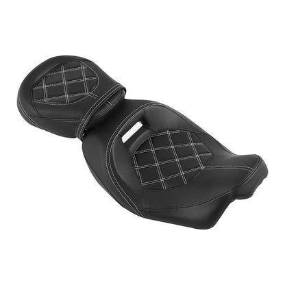 Driver & Passenger Gel Seat Fit For Harley Touring Electra Road Glide King 09-23