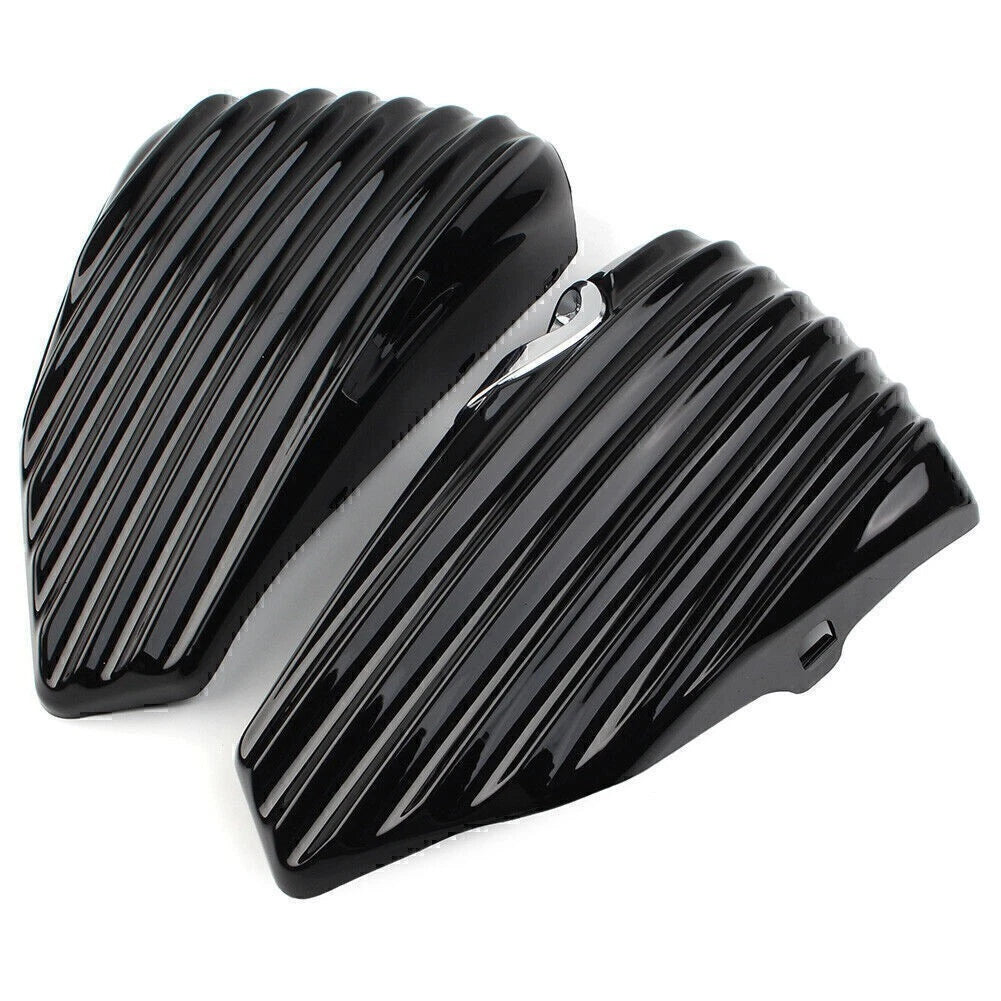 Left & Right Side Oil Tank Battery Cover Fit Harley Sportster XL883 XL1200 04-13