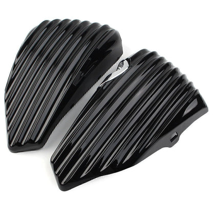 Left & Right Side Oil Tank Battery Cover Fit Harley Sportster XL883 XL1200 04-13