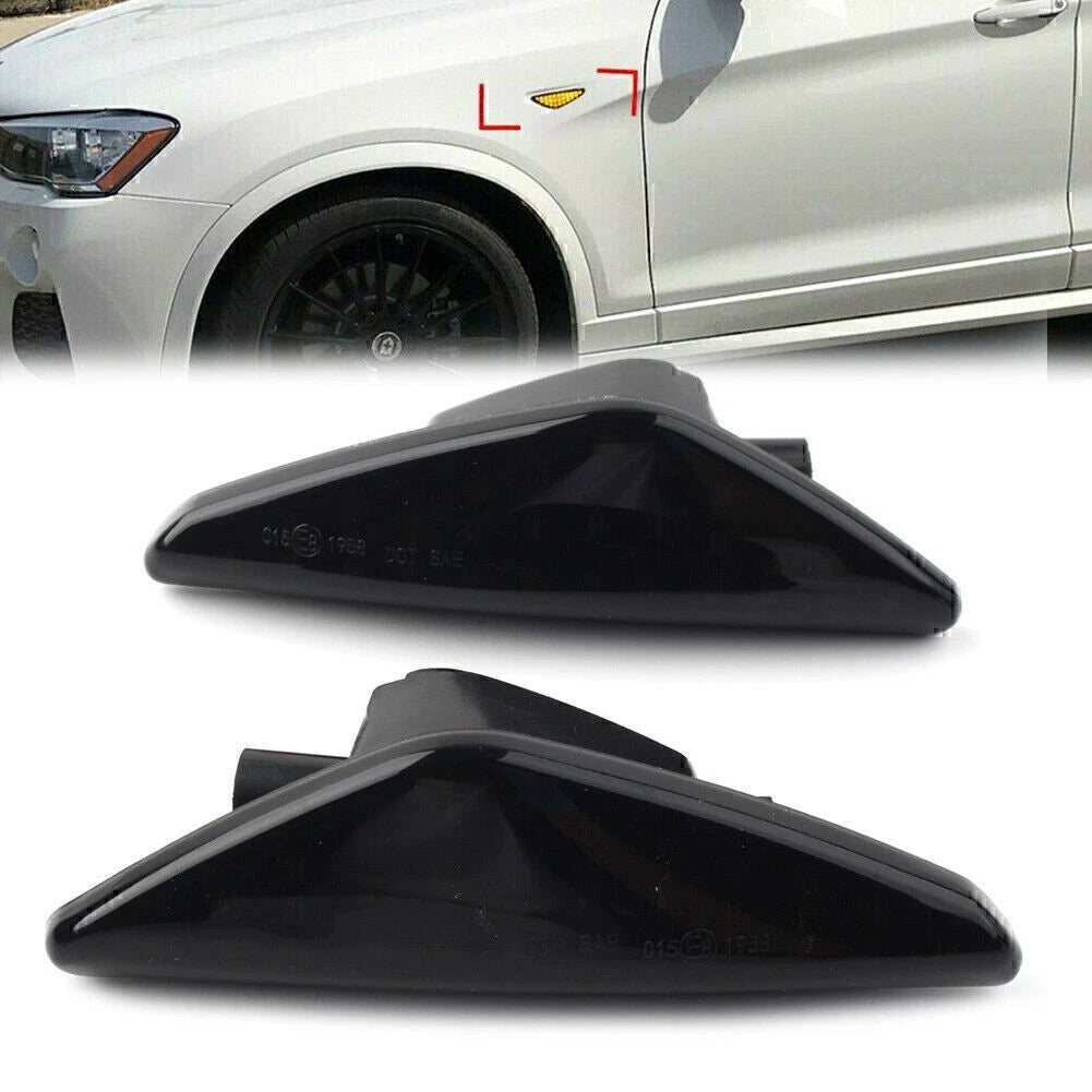 Dynamic LED Side Marker Turn Signal Light For BMW F25 E70 E71 X3 E72 X5 X6 Black