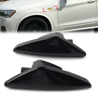 Dynamic LED Side Marker Turn Signal Light For BMW F25 E70 E71 X3 E72 X5 X6 Black