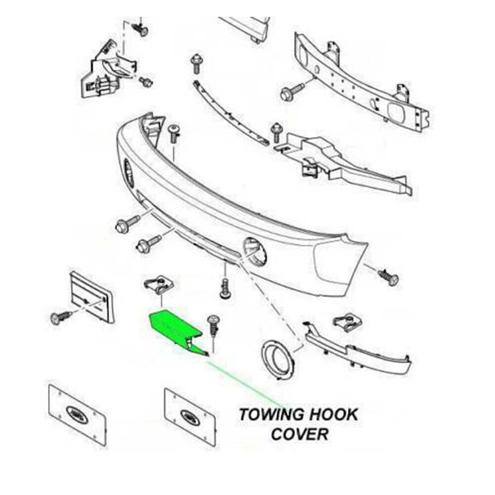 1pc Front Bumper Towing Eye Hook Cover For Land Rover Range Rover L322 2006-2009