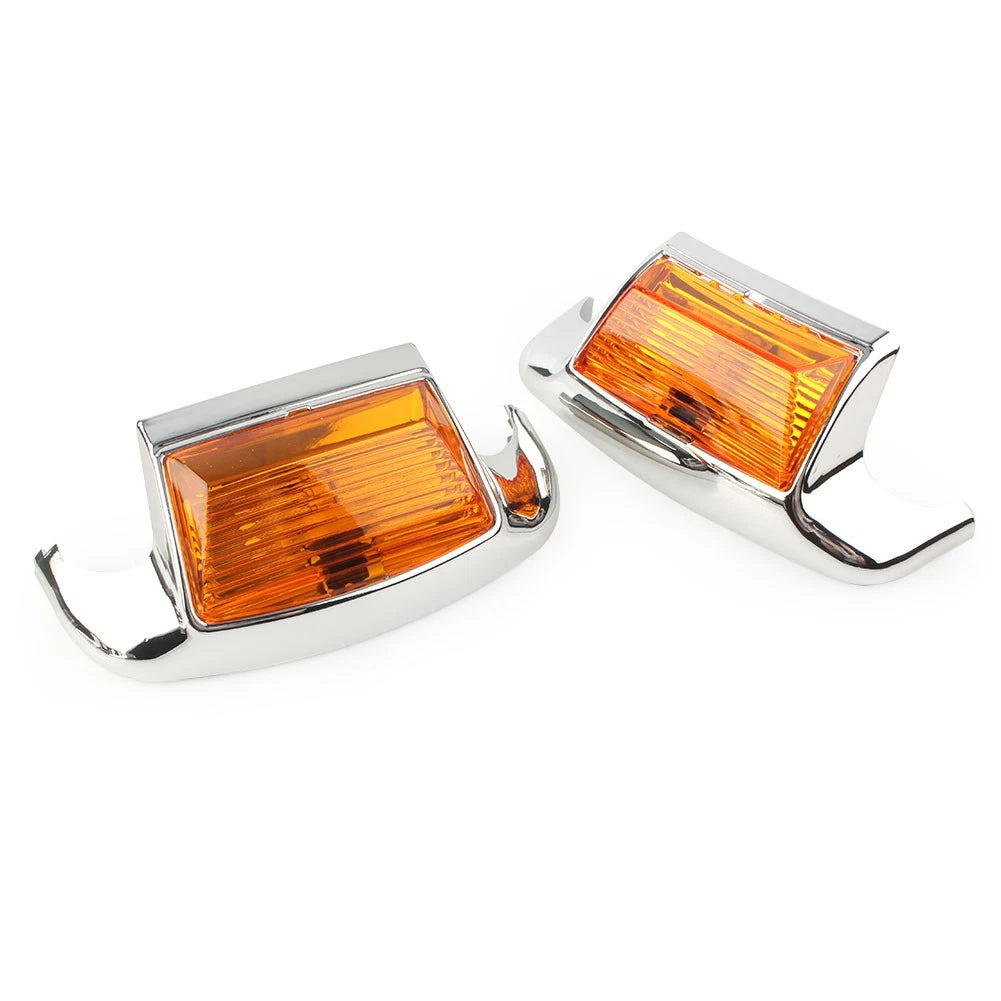 1Pair Front Rear Mudguard Trim LED Fender Tip Light for Harley FLHT/FLT 1980-13