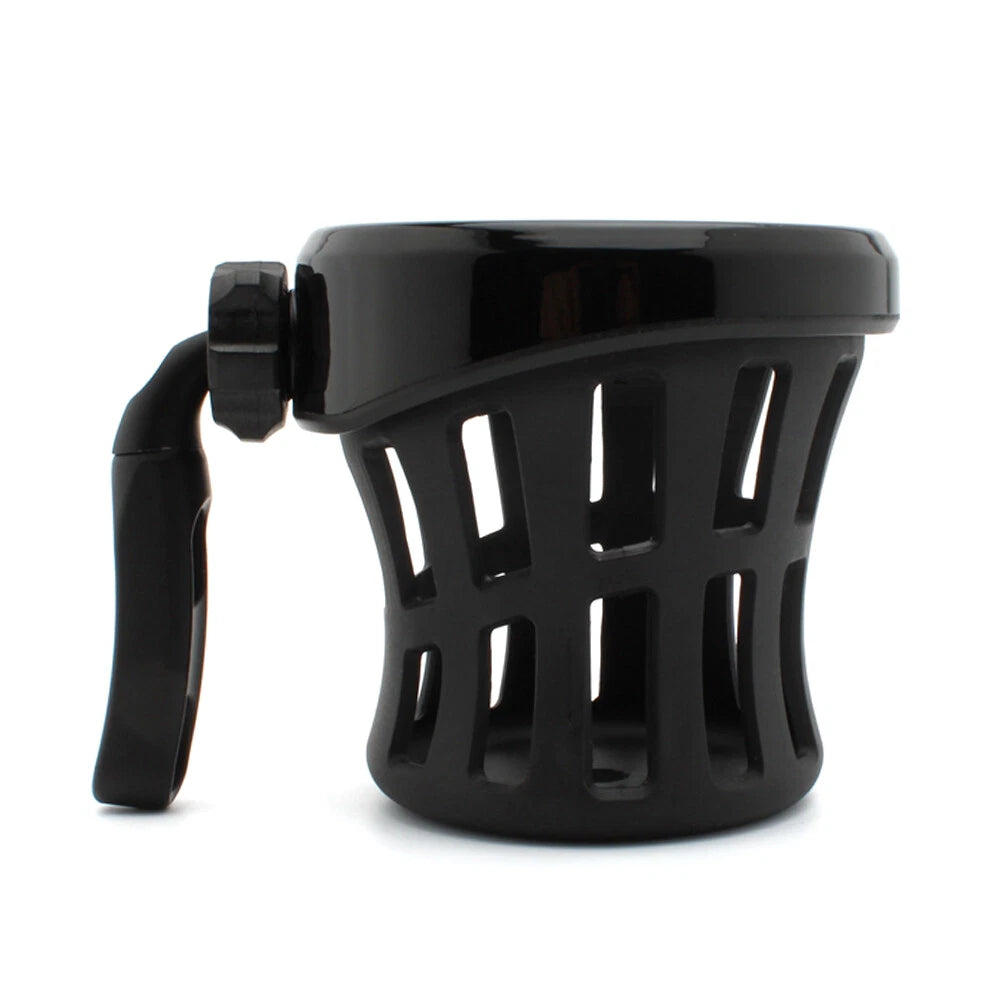 Handlebar Cup Holder Mount Drink W/ Mesh Basket Universal For Harley Black US
