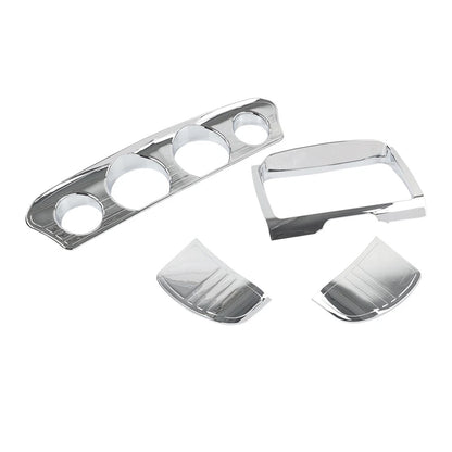 Tri Line Gauge Stereo Accent Trim Cover For Harley Touring Electra Street Glide