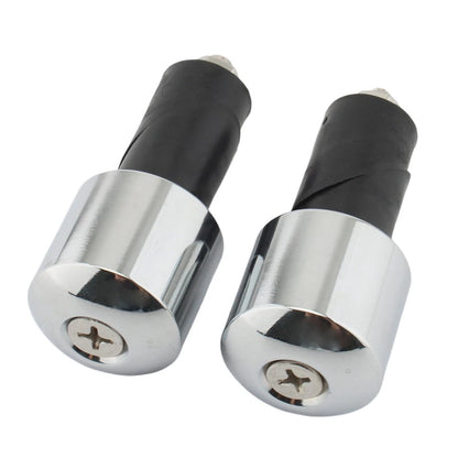 18mm 2pcs Motorcycle Chrome Handlebar End Caps For Yamaha VMAX 400 450 500 750
