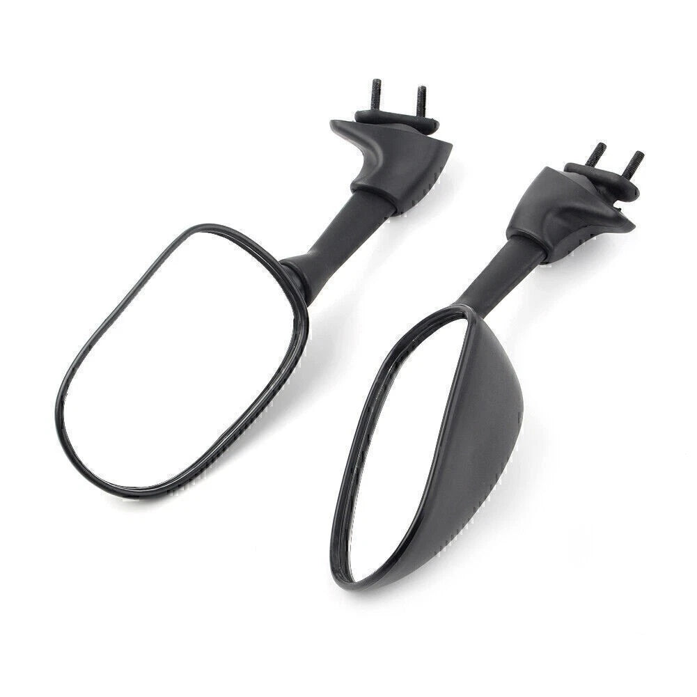 Pair Rearview Side Mirror for Yamaha YZF R6 2001 2002 Black ABS Plastic Shell