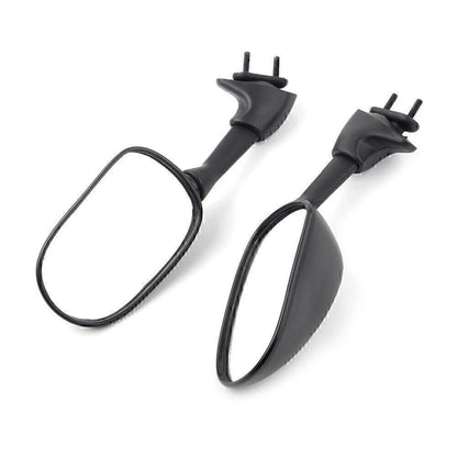 Pair Rearview Side Mirror for Yamaha YZF R6 2001 2002 Black ABS Plastic Shell