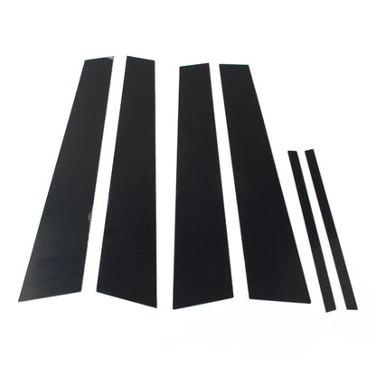 6 Pcs Bright Black Pillar Posts Door Window Trim For Dodge Charger 2011-2021