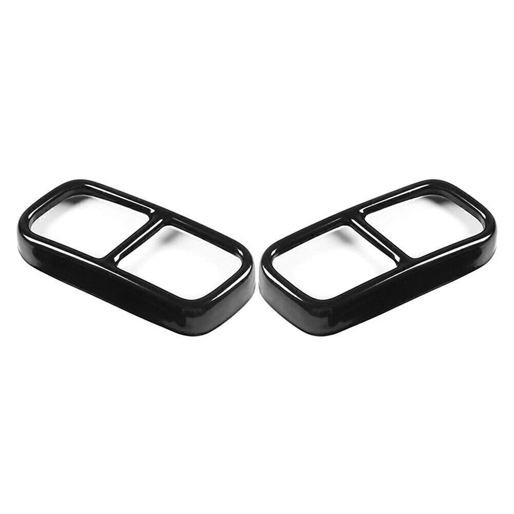 Black Tail Muffler Exhaust Pipe Output Cover Trim For BMW F01 7 Series 2009-2014
