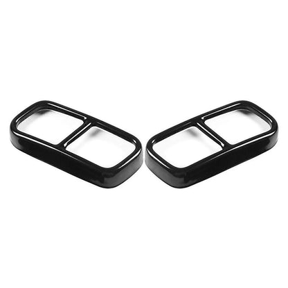 Black Tail Muffler Exhaust Pipe Output Cover Trim For BMW F01 7 Series 2009-2014