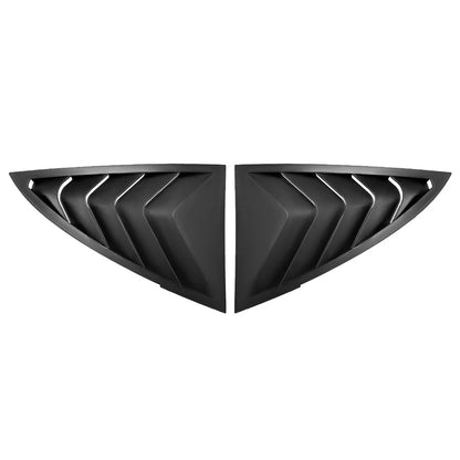 2pcs ABS Rear Window Side Vent Shutter Louver Cover Trim For Tesla Model 3