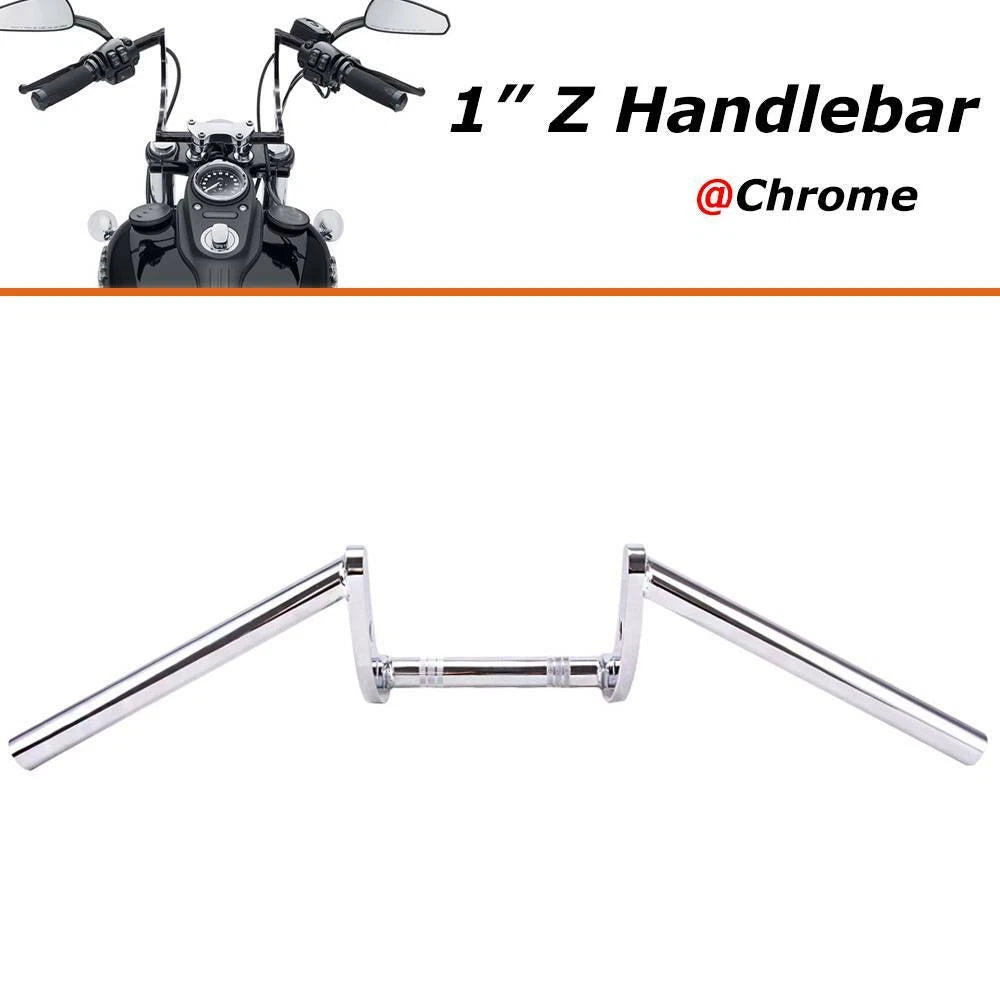 Motorcycle 1'' Handlebars Z Bar Drag Bars Fit For Yamaha Suzuki Honda Harley USA