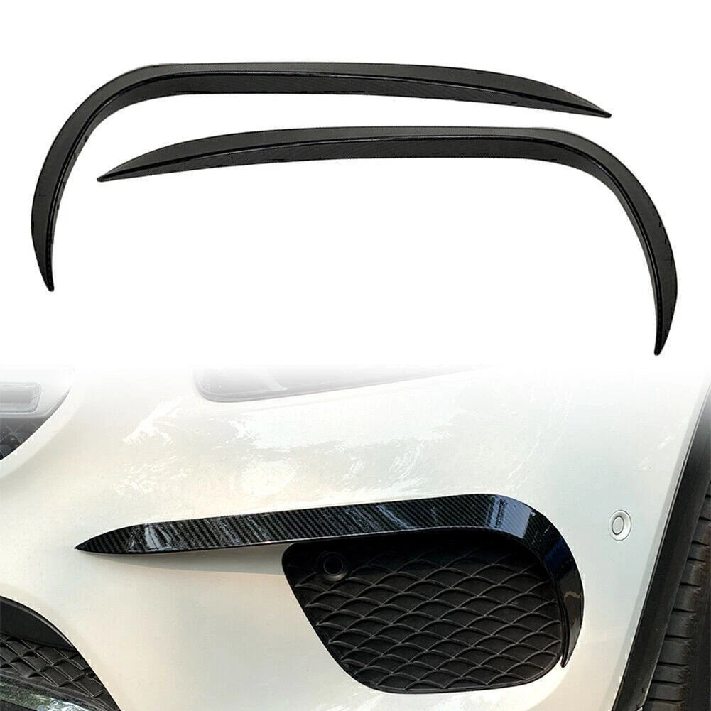 Carbon Fiber Black Front Bumper Lip Splitter Spoiler For  Benz GLB X247 20-21