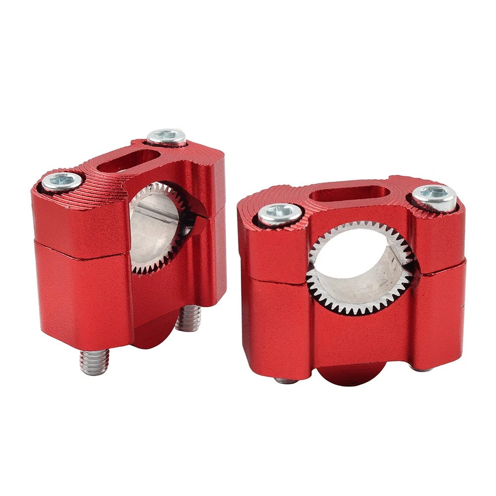HandleBar Fat Bar Mount Clamps Risers Adaptor 7/8 to 11/8 Dirt Pit Bike ATV Red