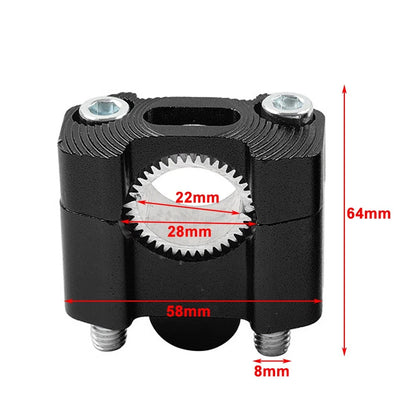 HandleBar Fat Bar Mount Clamps Risers Adaptor 7/8 to 11/8 Dirt Pit Bike ATV Red