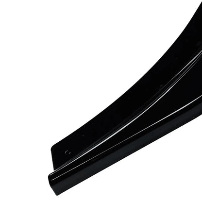 Glossy BLK Front Bumper Lower Lip Spoiler Body Kit For Audi A3 S3 8V Sedan 17-20