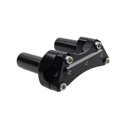 3.5" Straight Handlebar Riser & Top Clamp Black Fit Harley Dyna Tour Road Glide