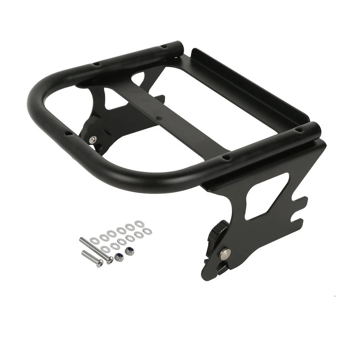 Black Chopped Trunk Rack Pad Fit For Harley Touring Street Glide 97-08