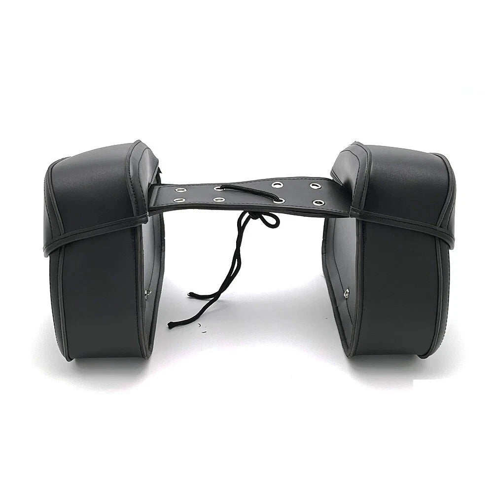 Password Lock Motorcycle Saddlebag For Harley Honda Rear Side Bags PU Leather