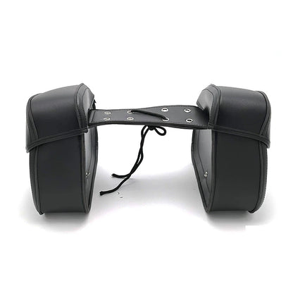 Password Lock Motorcycle Saddlebag For Harley Honda Rear Side Bags PU Leather