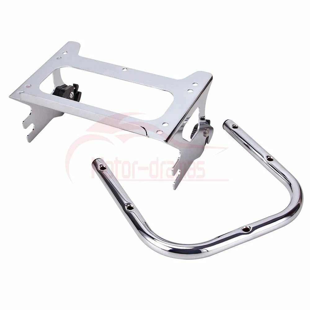 Detachable 2-up Tour Pak Mounting Luggage Rack For Harley Road King Glide 97-08