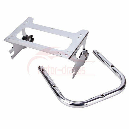 Detachable 2-up Tour Pak Mounting Luggage Rack For Harley Road King Glide 97-08