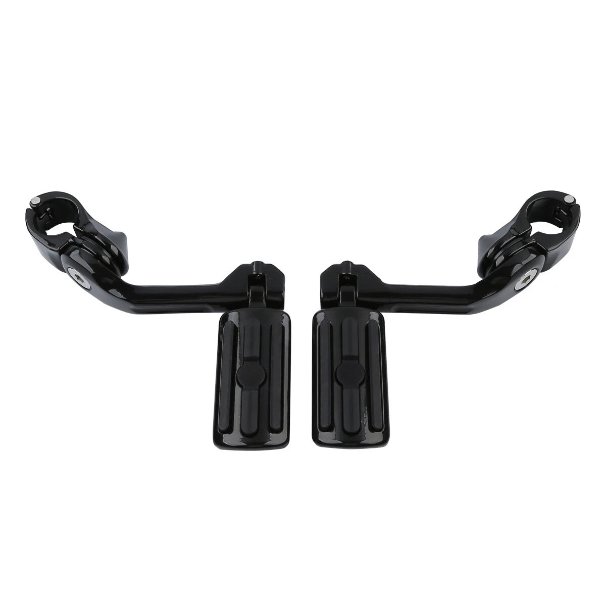 Mustache Engine Guard Crash Bar & Foot Pegs Clamps Fit For Harley Softail 00-17