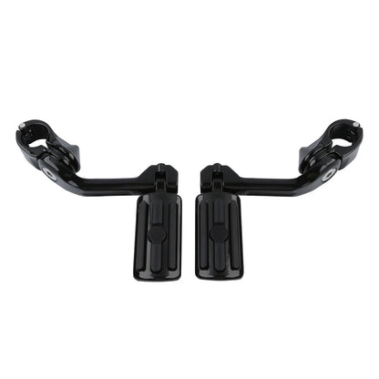 Mustache Engine Guard Crash Bar & Foot Pegs Clamps Fit For Harley Softail 00-17
