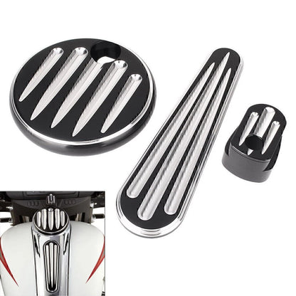 Ignition Switch Cover Fuel Tank Cap Kit for Harley Touring FLHX FLTRX 2014-2017