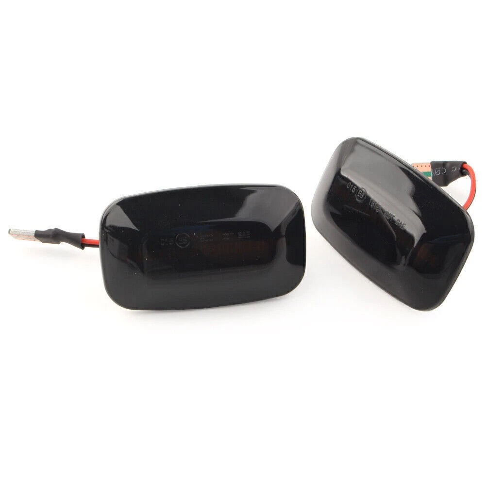 Dynamic LED Sequential Side Marker Light Fit Toyota Land Cruiser Black Shell US