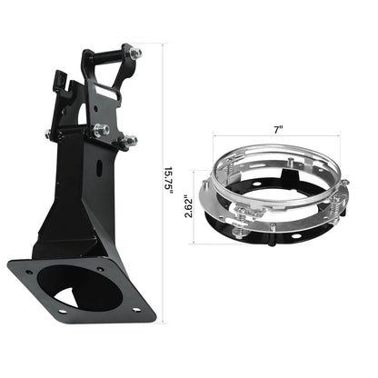 Headlight Upper Fairing Cowl Mount For Harley Softail Low Rider Street Bob 18-Up