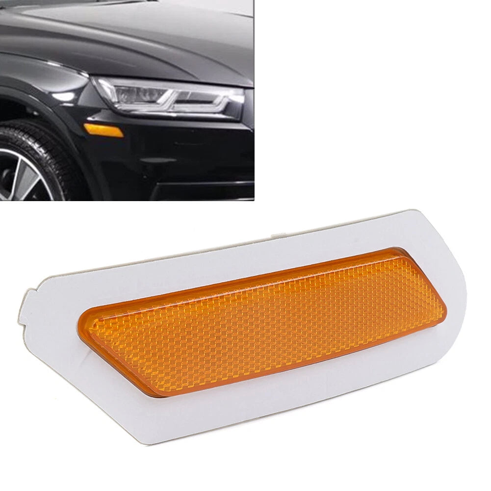 Front Bumper Reflector Indicator Turn Signal Light Yellow For Audi Q5 SQ5 18-20