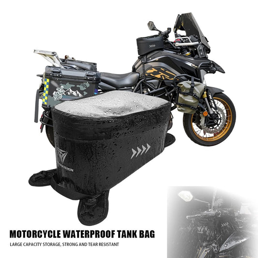 Waterproof Motorcycle Fuel Tank Bag Magnetic Motorbike Luggage Phone Storage Bag