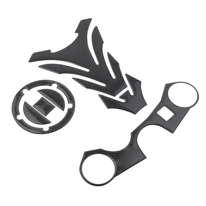 Protector 3D Decal Gas Tank Pad Stickers Fit GSXR 1000 750 600 Real Carbon Fiber