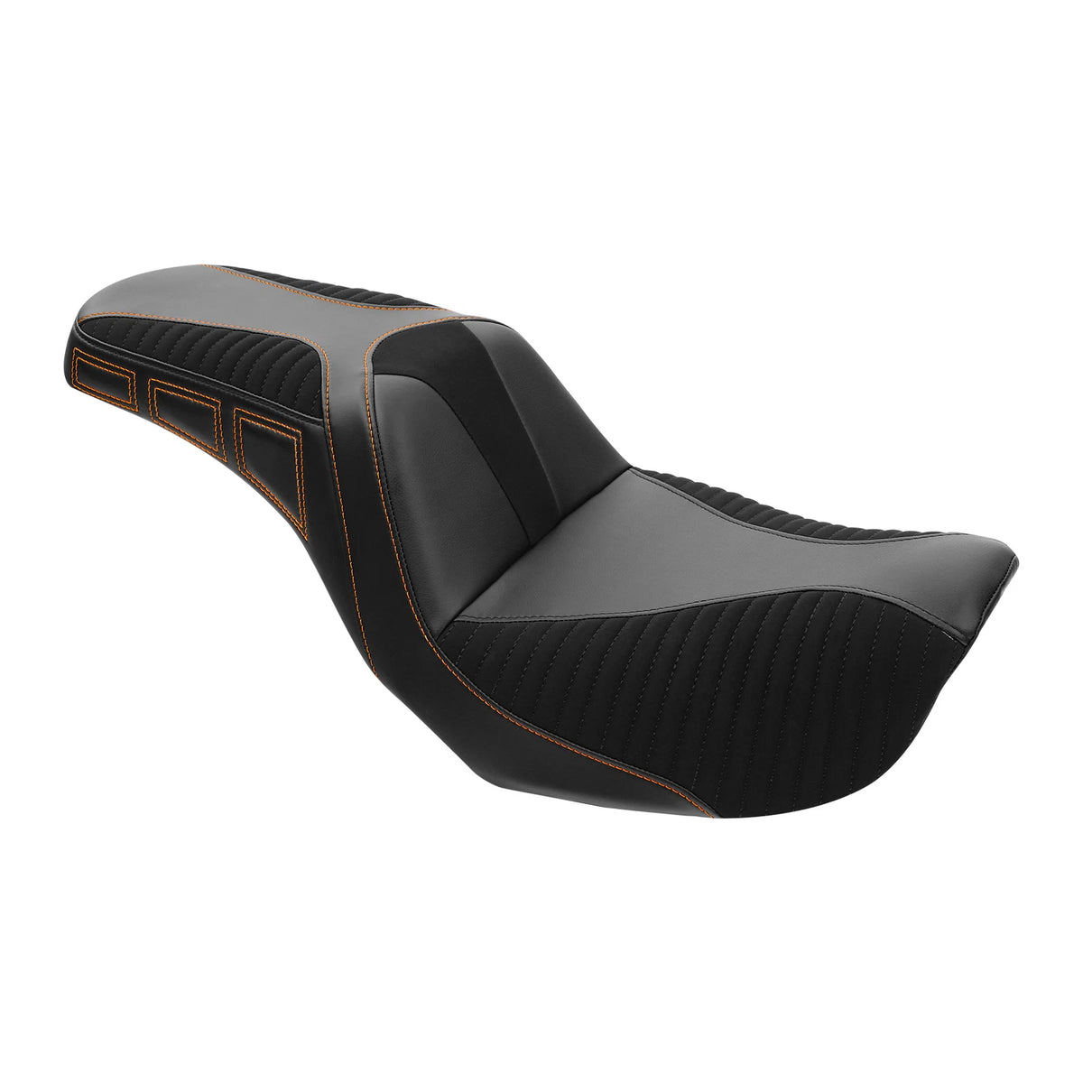 Black+Brown Driver Passenger Seat Fit For Harley Dyna Super Wide Glide 06-17 16