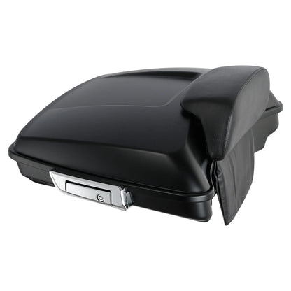 Matt Black Razor Trunk Pad Mount Rack Fit For Harley Touring Road Glide 97-2008