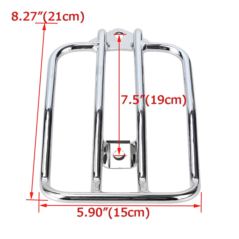 Chrome Rear Fender Solo Seat Luggage Rack For Harley Sportster XL 883 1200 48 72