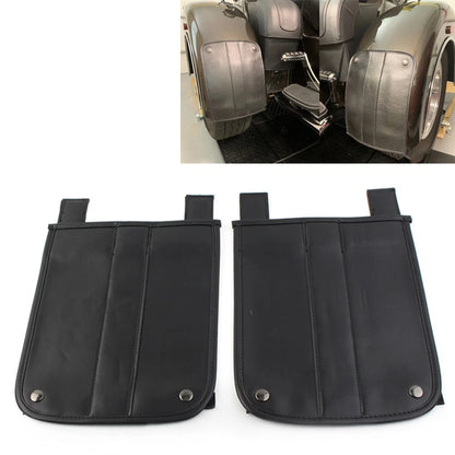 Motorcycle PU Leather Universal Trike Rear Fender Bra For Harley Roadsmith Black