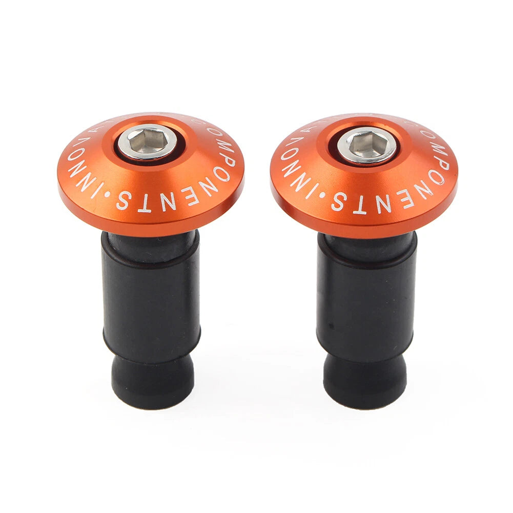 7/8'' Handle Bar End Weight Orange Handlebar Hand Grip Cap Plug For Dirt Bike US