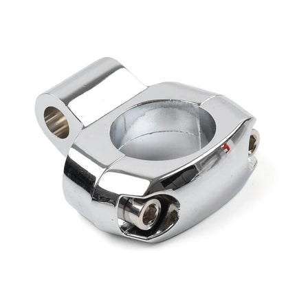 1 Handlebar Mirror Mounting Clamp Holder Bracket For Harley Dyna Fatboy Chrome