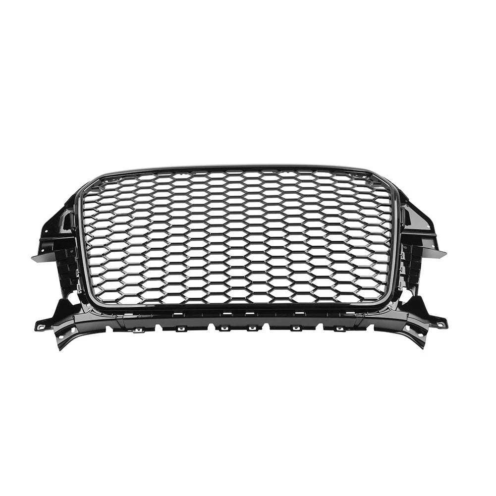 Front Bumper Honeycomb Grille Glossy Black For Audi Q3 SQ3 2013-2015