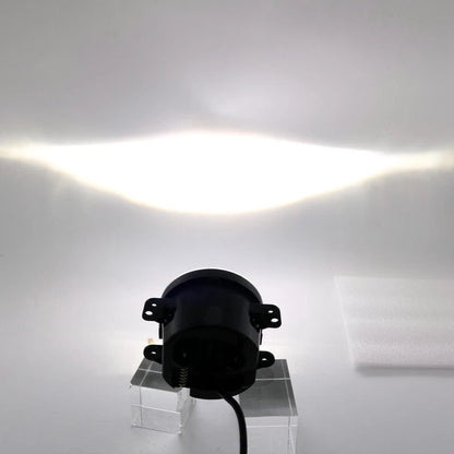Pair 4" Inch Round LED Halo Fog Lights White DRL Lamp For Jeep Wrangler JK TJ LJ
