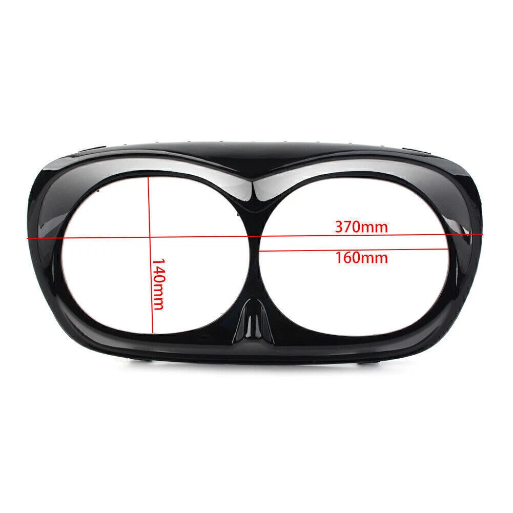 Headlight Bezel Scowl Outer Light Fairing Fit Harley Road Glide FLT 98-13 Black