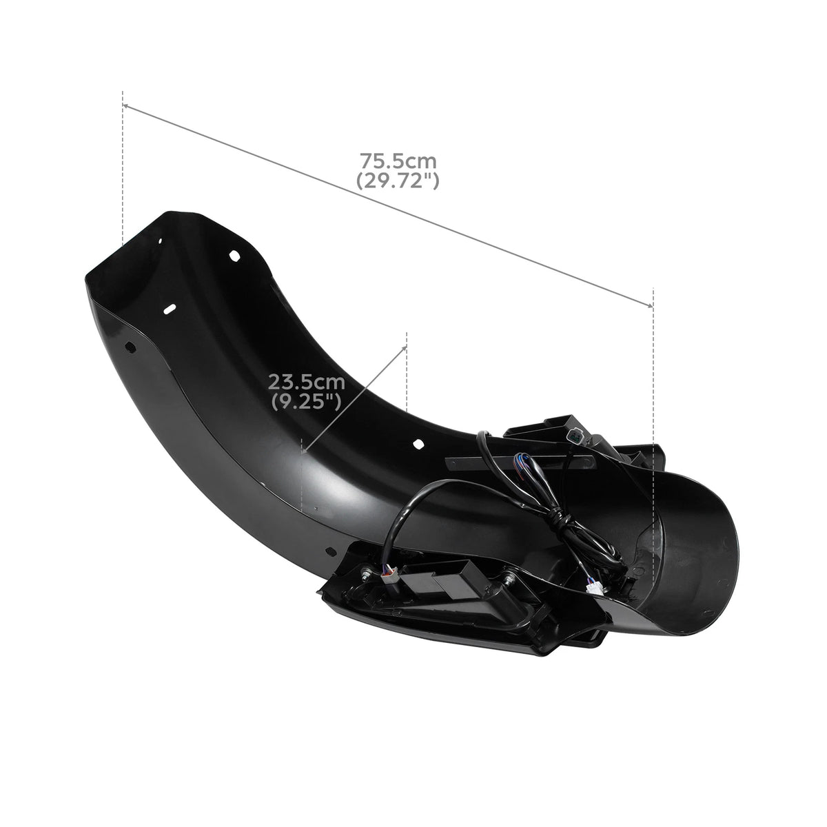 Black Rear Fender LED System Fit For Harley CVO Touring Electra Road Glide 09-13