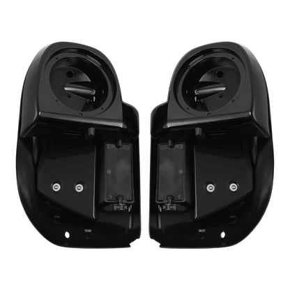 Lower Vented Fairing + 6.5"Speaker Box Pod Fit For Harley Touring Glide FL 14-24