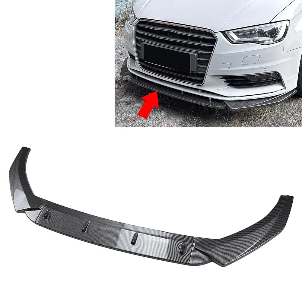 ABS Front Bumper Body Kit Spoiler Lip For Audi A3 8V Sedan Standard Model 13-16