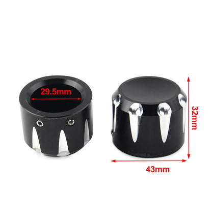 CNC Front Axle Nut Cover Cap Black For Harley Touring Road King Electra Glide US