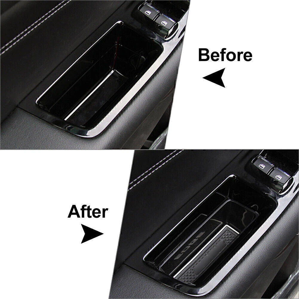 Rear Door Handle Upgrade Storage Box Armrest Container For Ford Edge 15-20 LHD